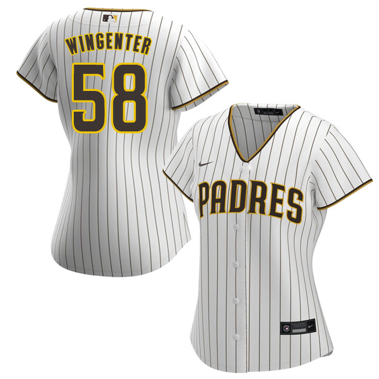 Nike Women #58 Trey Wingenter San Diego Padres Baseball Jersey Sale-White